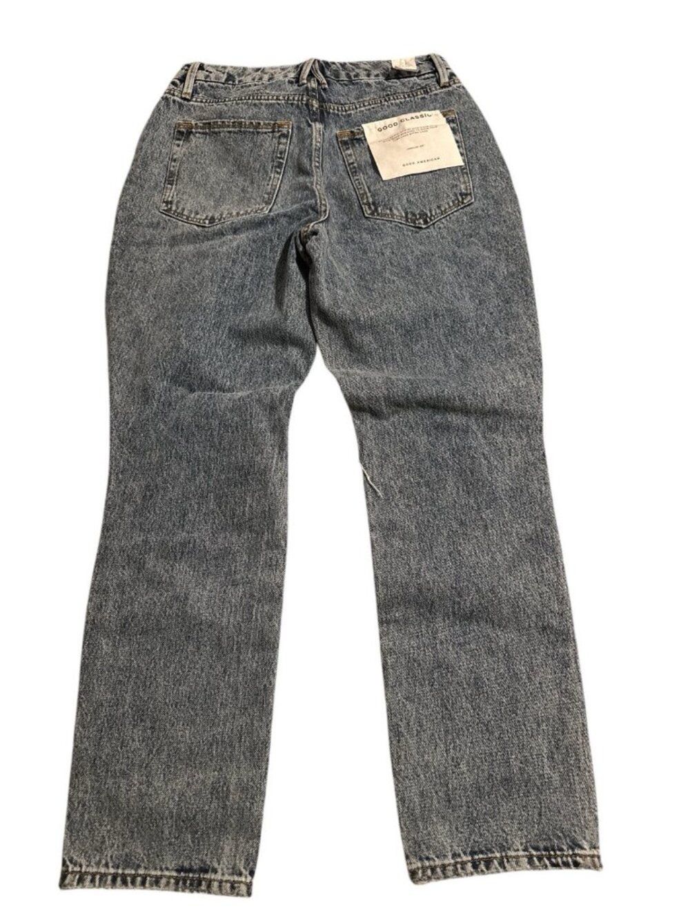 Good American Good Classic High Rise Skinny Fit Distressed Jeans Indigo 4/27 - Picture 2 of 6
